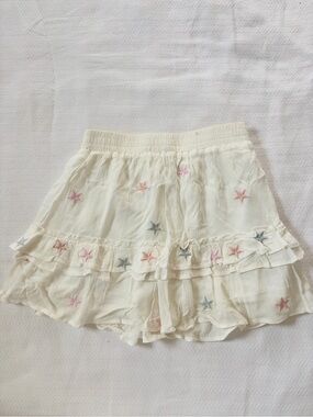 Storia Cream Elastic-Waist Skirt